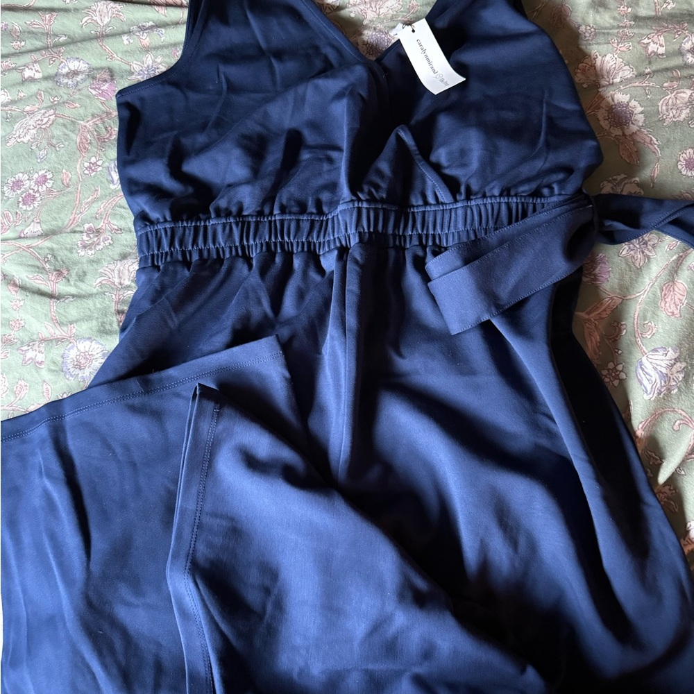Navy Blue Romper Jumpsuit The Drop